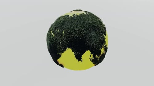 The earth rotates with the yellow sea
