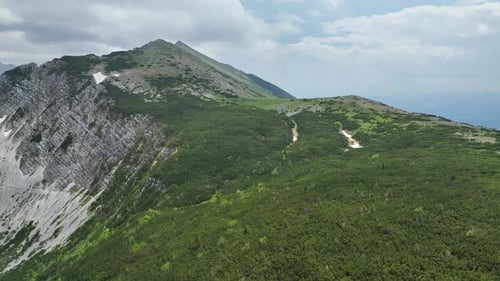 Lush Green Mountains Landscape on a Cloudy Day