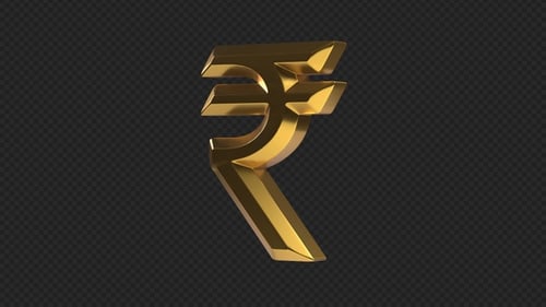 Signe tournant roupie indienne INR