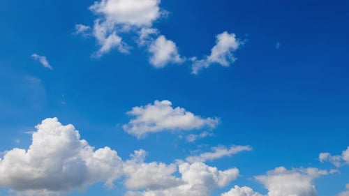 Beautiful Blue Sky with White Clouds Time Lapse
