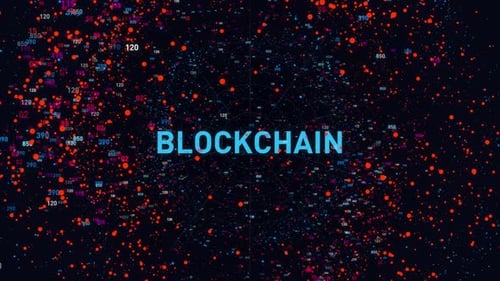 Futuristic Blockchain Digital Network Data Animation