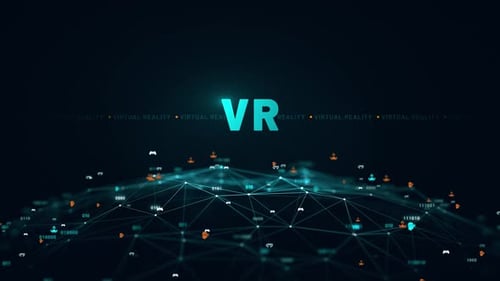 Virtuelle Realität VR Digitale Technologie Globus Animation 4K