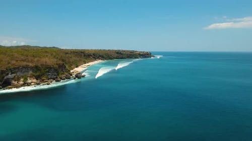 Aerial View Beautiful Beach Bali