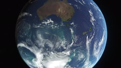 Concept 10-U1 View of the Realistic Planet Earth from Space