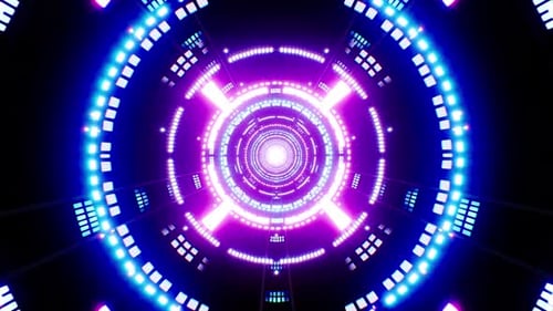 Blink Four Neon Light Vj Tunnel Background Loop 4K