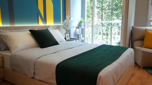 Stylish Bedroom Interior with Natural Light