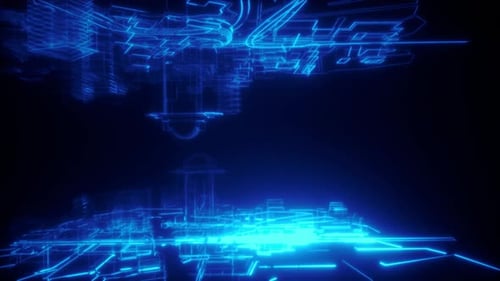 Repräsentation Digitale Parallelstädte oder Universen Netzwerkverbindung Internet der Dinge 4k