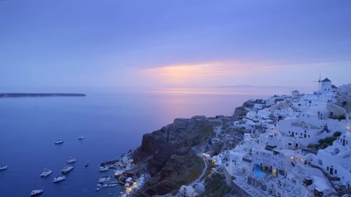 Famoso destino turístico griego Oia, Grecia