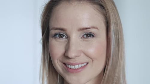 Woman Smiling Close Up Portrait