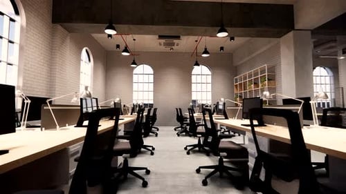 Interior Empty Modern Loft Office open space