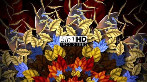 Vibrant Kaleidoscope of Organic Leaves Motion Background