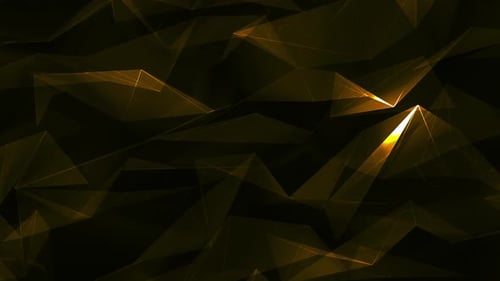 Gold Abstract Polygonal Background Loop