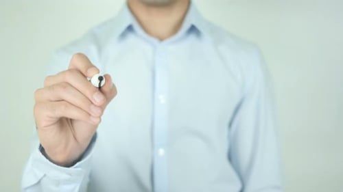Fragen Sie sich, schreiben Sie auf transparentem
