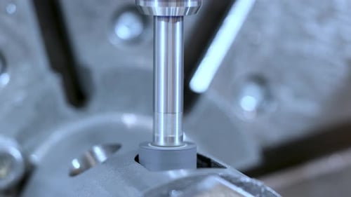 Boring Machine Metal Work Close Up