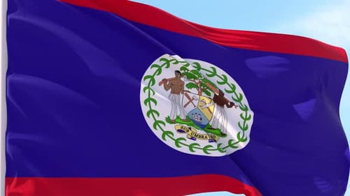 Looping-Hintergrund mit Flagge von Belize