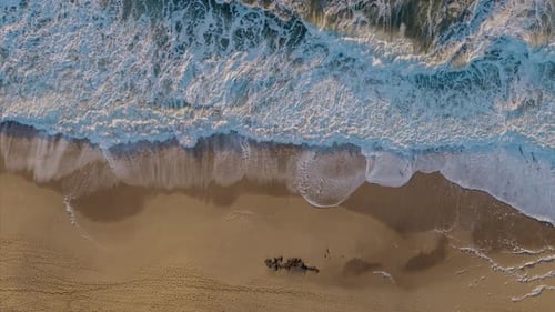 Ocean Waves on a Rocky Beach