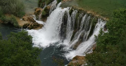 Skradin's Wasserfall, Skradinski Buk, Naturpark Krka, in der Nähe von Sibenik in Damaltien, Kroatien