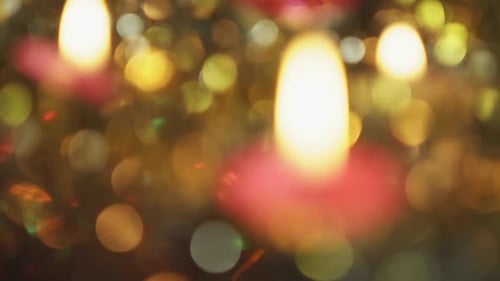 Fondo festivo de bokeh dorado