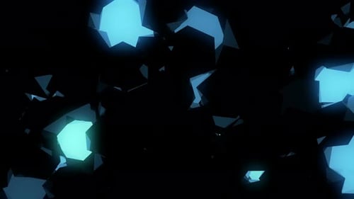 Abstract Glowing Hexagons Particle Background Animation