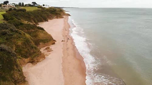 Wexford, Ireland - Aerial view of Ballymoney beach