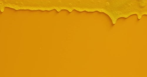 Yellow Liquid Dripping Abstract Background Element