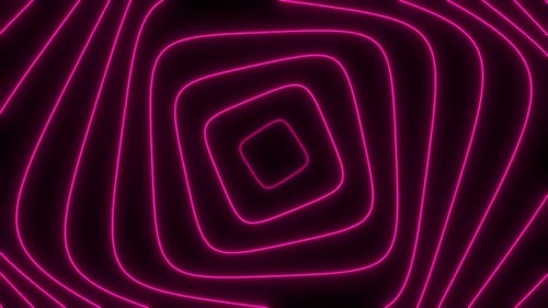 Abstract glowing rotating squares