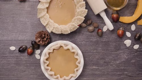 Making Pumpkin Pie Dessert for Fall Holidays