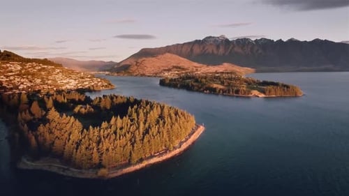 Queenstown during sunset