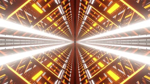 Futuristic Geometric Light Tunnel Loop Background