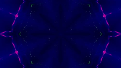 Dynamic Pink and Purple Abstract Kaleidoscope Pattern Loop Background