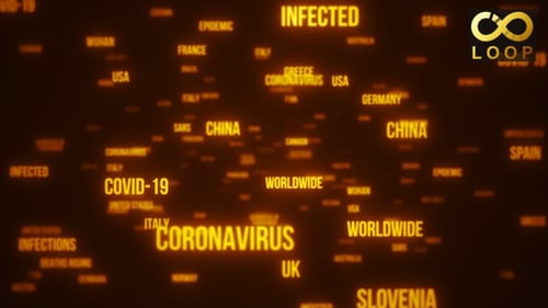 Texte zu Auswirkungen auf die Welt des Coronavirus Orange