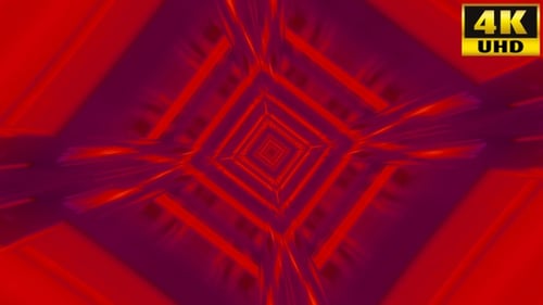 Colorful Geometric Tunnel Loop Background