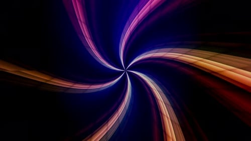 Colorful Neon Swirl Abstract Light Tunnel Animation