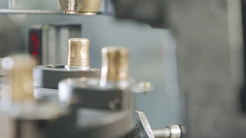 Automated assembly line for metal parts in the automotive industry