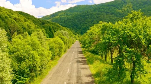 Vista aérea na rota em Highland