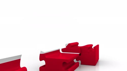 Building Puzzle House with Flag of Tunisia