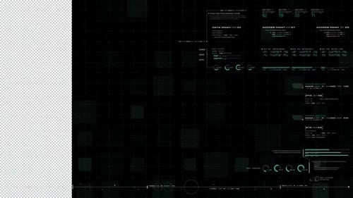 Futuristic HUD Blank Template With Alpha Channel 04