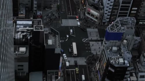 Vue de dessus de la circulation en ville