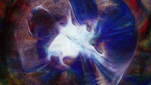 Colorful Abstract Texture of Liquid Marble Liquid Art