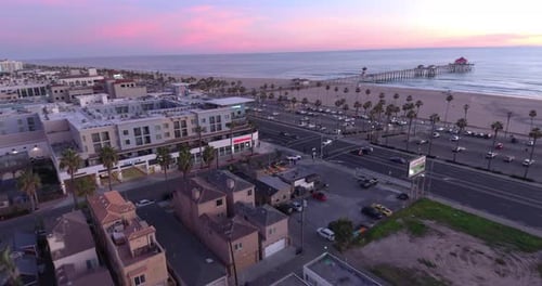 Luftaufnahme von Downtown Beach Area