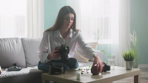 Woman Is Creating Media Content
