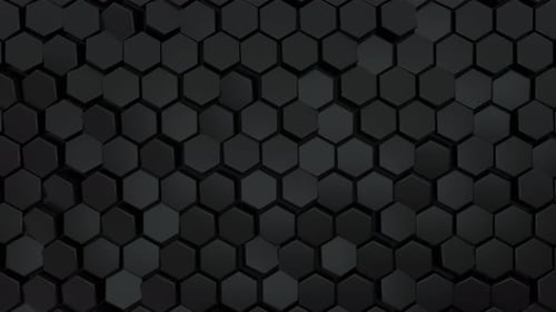 Abstrakter hexagonaler Hintergrund Eine große Anzahl schwarzer Sechsecke