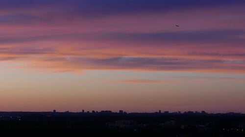 Sunrise Time Lapse of a Distant Skyline