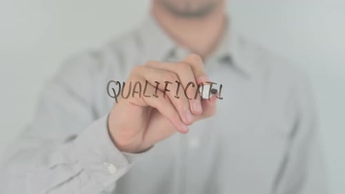 Qualification Writing on Screen with Hand