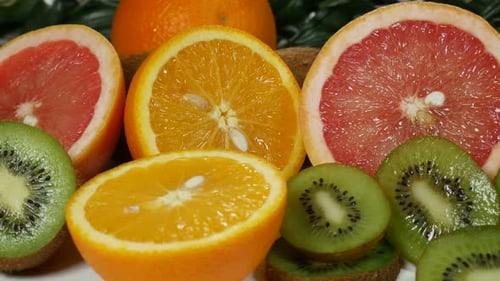Assorted Citrus Fruit and Kiwi Slices
