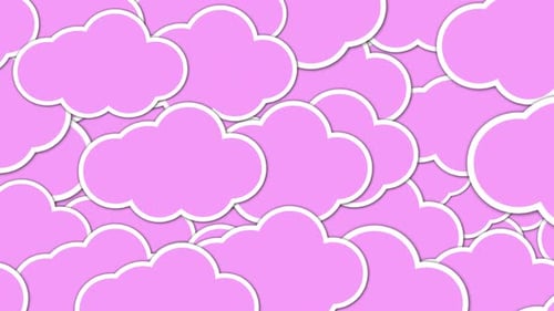 Animated Pink Clouds Moving Down Seamless Background