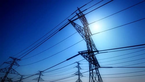 Dynamic Power Lines and Electricity Grid Animation