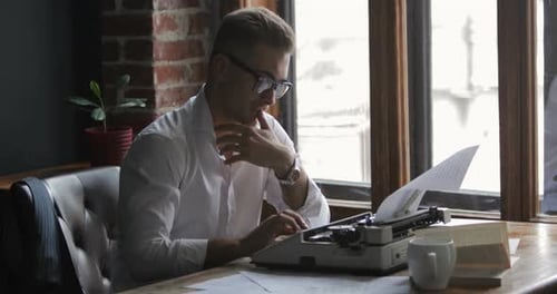 Writer Works on Novel