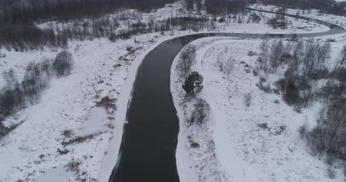 Winter River Landscape