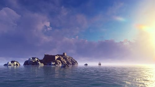 Old Fortress In The Sea